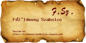 Földessy Szabolcs névjegykártya