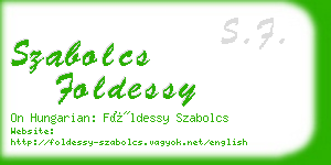 szabolcs foldessy business card